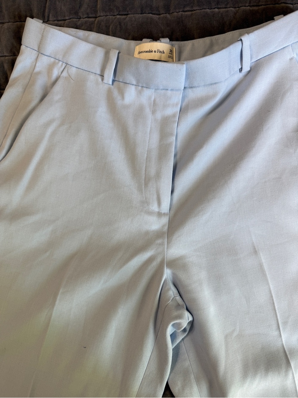 Abercrombie & Fitch Pale Blue wide leg high rise Trousers